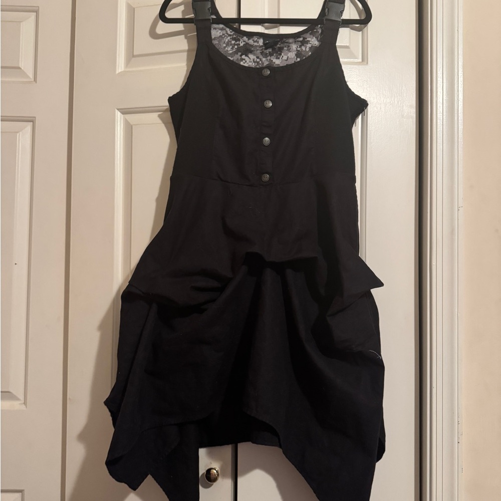 Star Wars Black Sleeveless Dress buckle layered